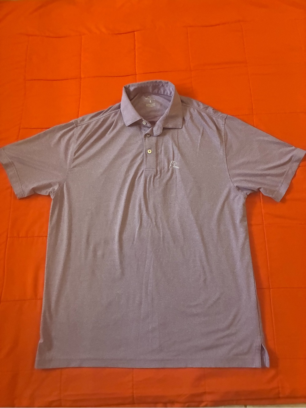 Rhoback Performance Polo Mens Large Striped Short Sleeve Shirt